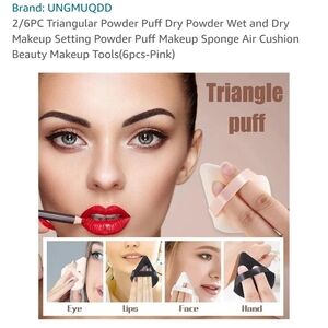 6 pc triangle makeup puff